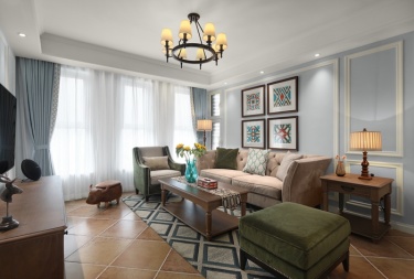 为了126㎡的两居室更有家的感觉，我选择美式清新风