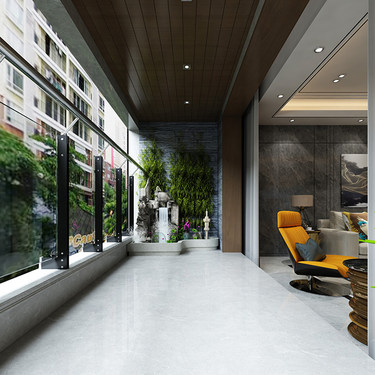 280平别墅现代简约阳台