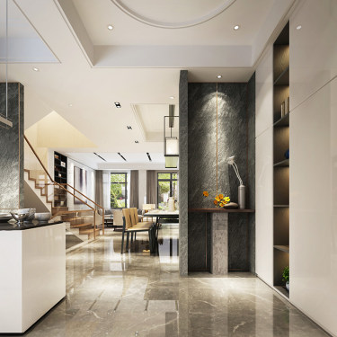 350平别墅现代简约玄关