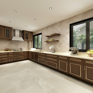 400平5室原木风厨房