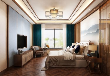 360平跃层/复式雅致新中卧室