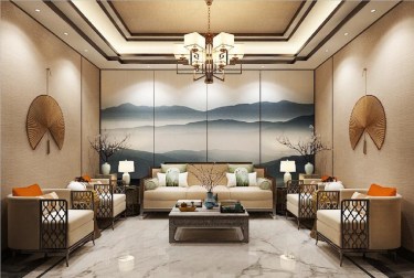 360平跃层/复式雅致新中客厅