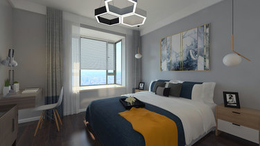 60平1室原木风卧室