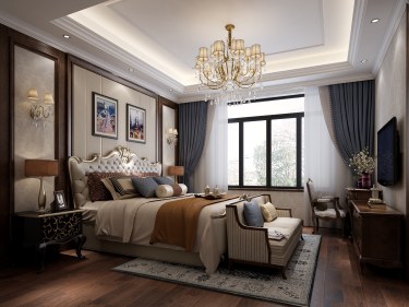 190平5室原木风卧室