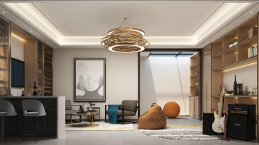 300平4室原木风餐厅