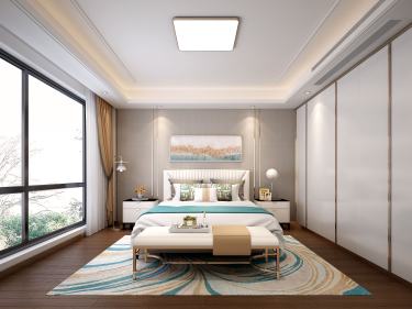 246平别墅现代简约老人房