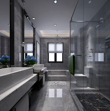 220平3室雅致新中卧室