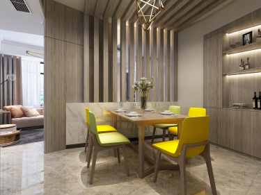 128平2室现代简约餐厅