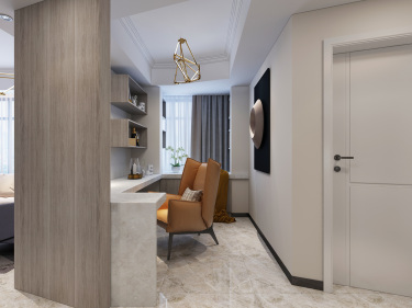 128平2室现代简约书房