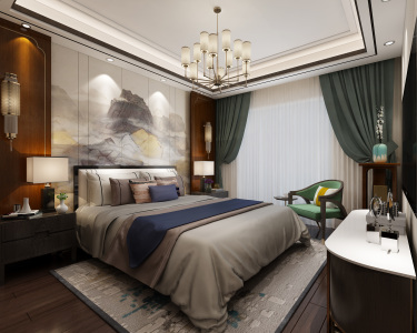240平跃层/复式雅致新中卧室