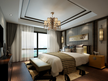 220平跃层/复式雅致新中卧室