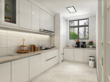 348平跃层/复式原木风厨房