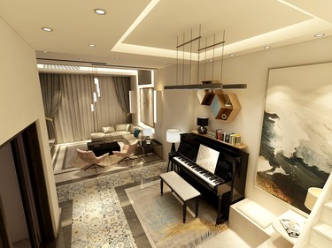 250平别墅现代简约走廊