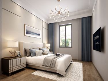 410平别墅现代简约老人房