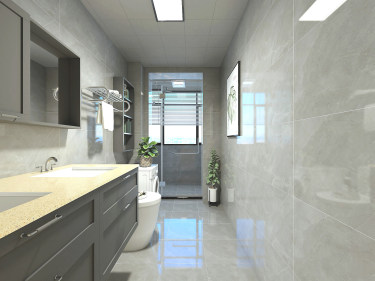 106平2室原木风卫生间