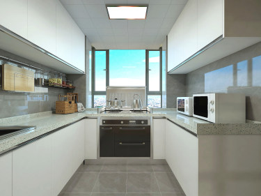 106平2室原木风厨房