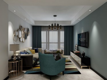 107平4室现代简约客厅