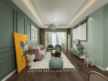 全屋复古祖母绿配色 小清新爱好者不要错过