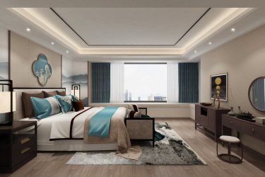 160平5室雅致新中卧室