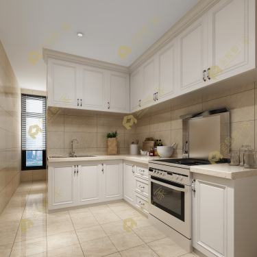 180平跃层/复式原木风厨房