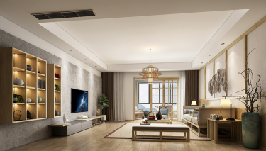 221平4室禅意日式客厅