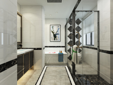 380平别墅雅致新中卫生间