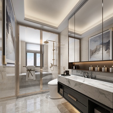 384平别墅雅致新中卫生间