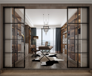 246平别墅现代简约书房