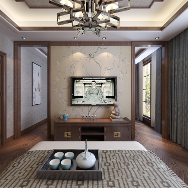 215平4室雅致新中卧室