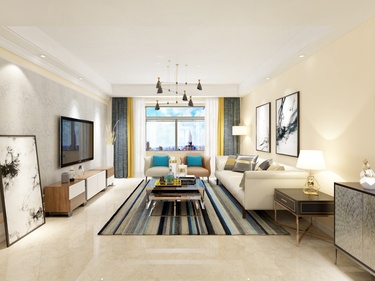 色彩质感兼具，134平现代简约风格美家！