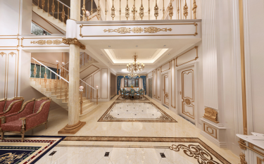 447平别墅原木风餐厅