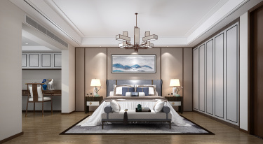 300平跃层/复式雅致新中卧室