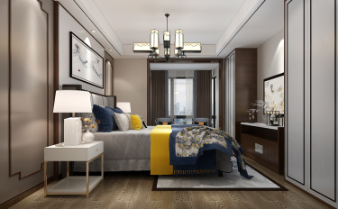 300平跃层/复式雅致新中卧室