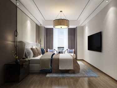 300平跃层/复式雅致新中卧室