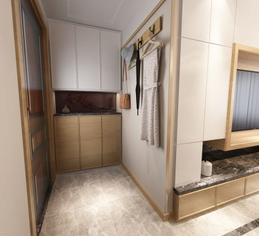 130平4室禅意日式玄关