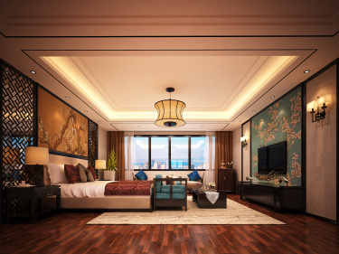 310平5室雅致新中卧室