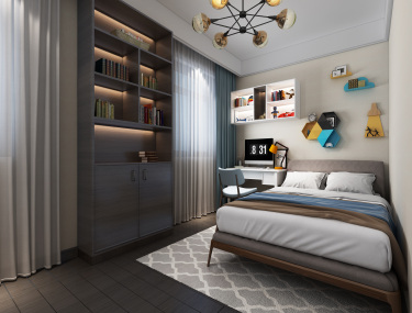 110平跃层/复式雅致新中卧室