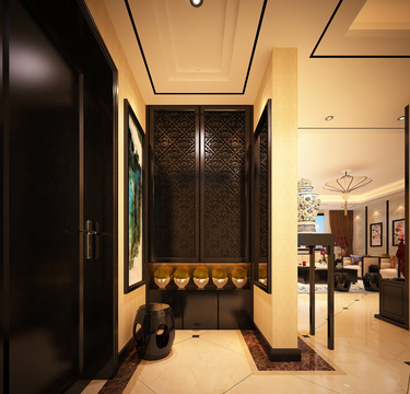 310平5室雅致新中玄关