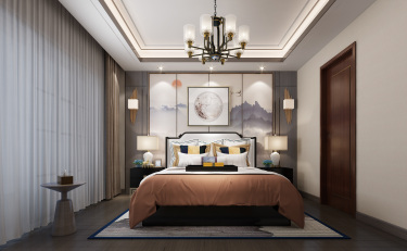 110平跃层/复式雅致新中卧室