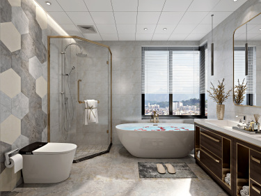 210平4室现代简约卫生间