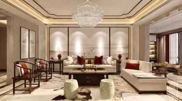 280平5室雅致新中客厅