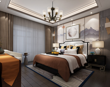 110平跃层/复式雅致新中卧室