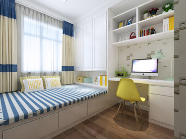 89平3室原木风书房