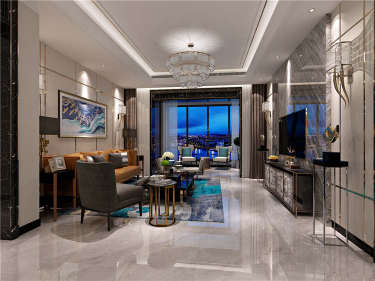 这套大平层案例形与色融为一体，给设计师点赞