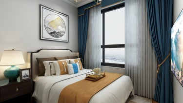 85平2室雅致新中卧室