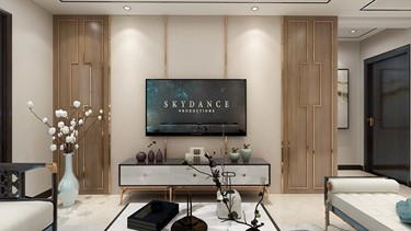 85平2室雅致新中客厅