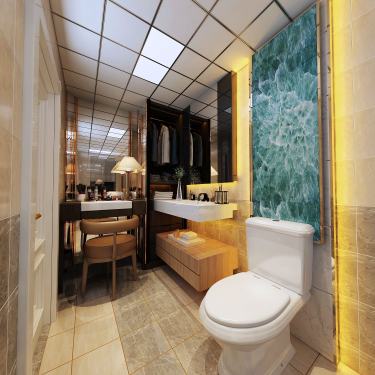 152平3室原木风卫生间