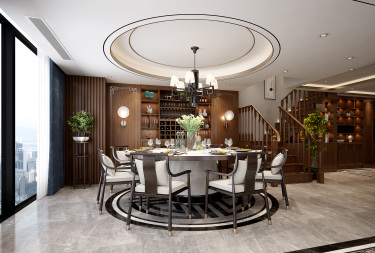 67平跃层/复式雅致新中餐厅