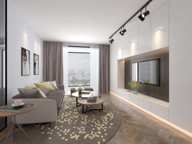 83平1室现代简约客厅