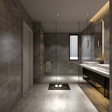 194平3室原木风卫生间